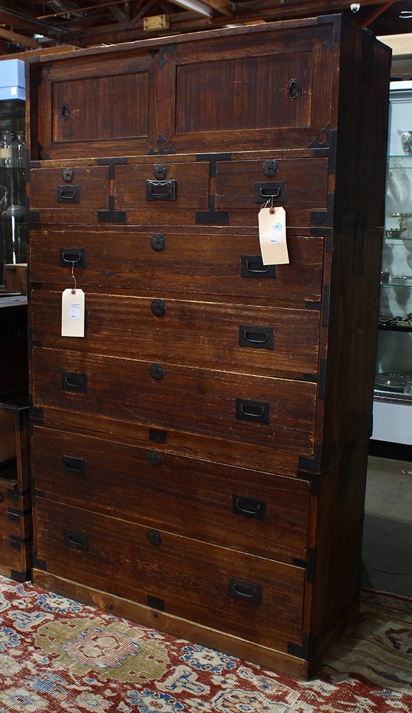 Japanese Three -section Tansu (1 of 2)
