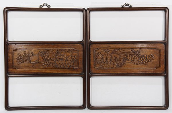 Two Chinese Wooden Panels (1 of 2)