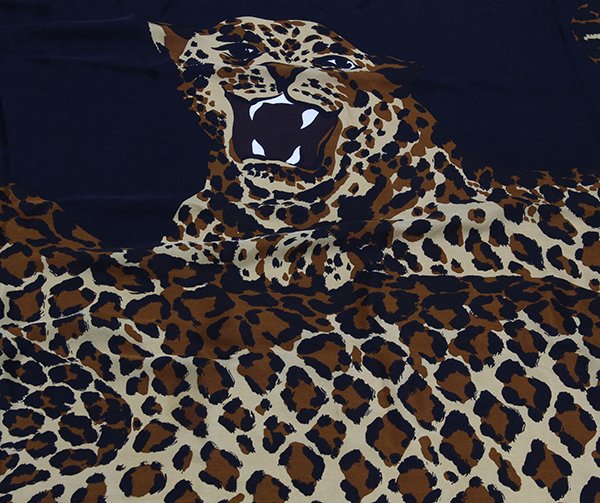 Yves Saint Laurent silk leopard print scarf, 82"l x (1 of 5)