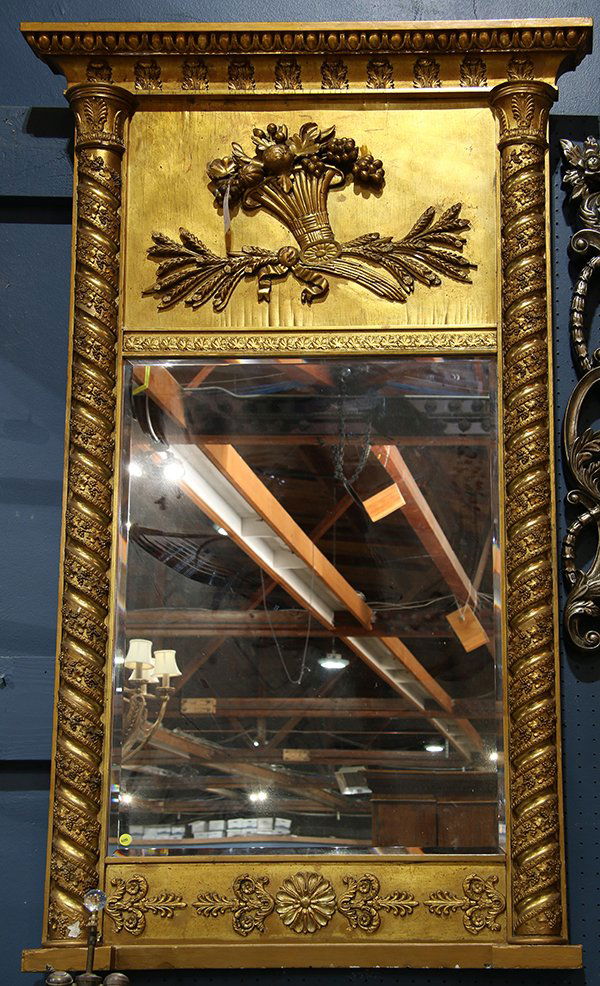 American Victorian giltwood pier mirror, 19th century, (1 of 1)