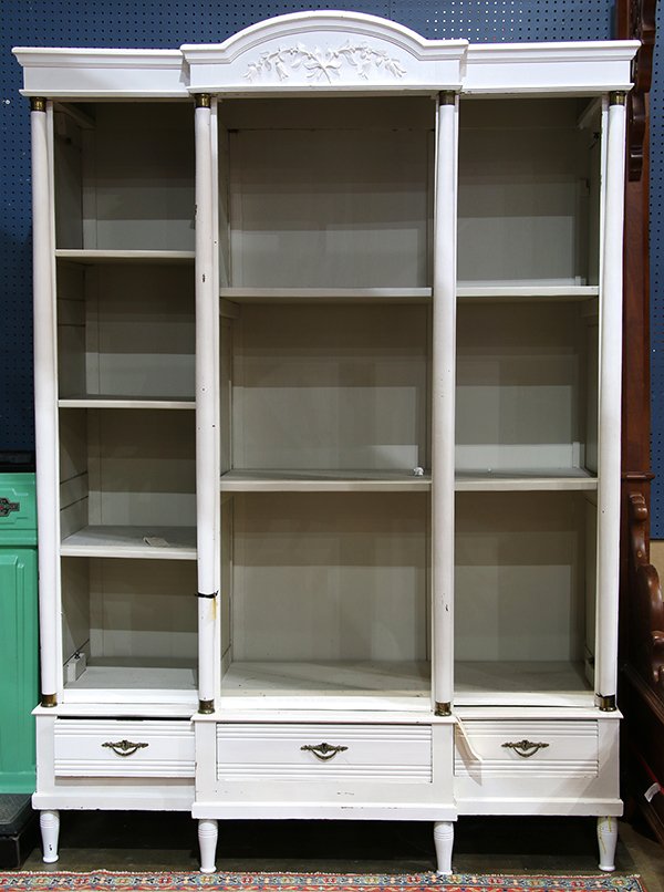 Neo-Classical style white painted bookcase fronted by (1 of 1)