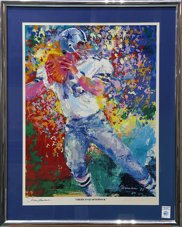 Roger Staubach/Leroy Neiman dual signed "America's (1 of 1)
