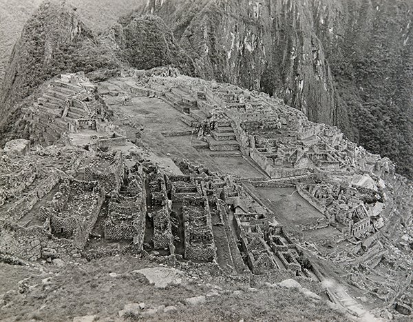 Incan Ruins, Photographs: (lot of 2), Incan Ruins, black and white photograph on board, unsigned, overall (unframed): 19.5"h x 15.5"w