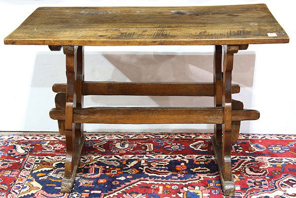 Spanish Baroque carved oak console table, 18th century, (1 of 3)