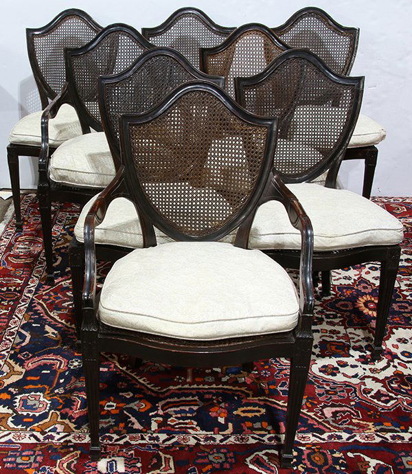 (lot of 8) Regency style shield back dining chairs (1 of 5)