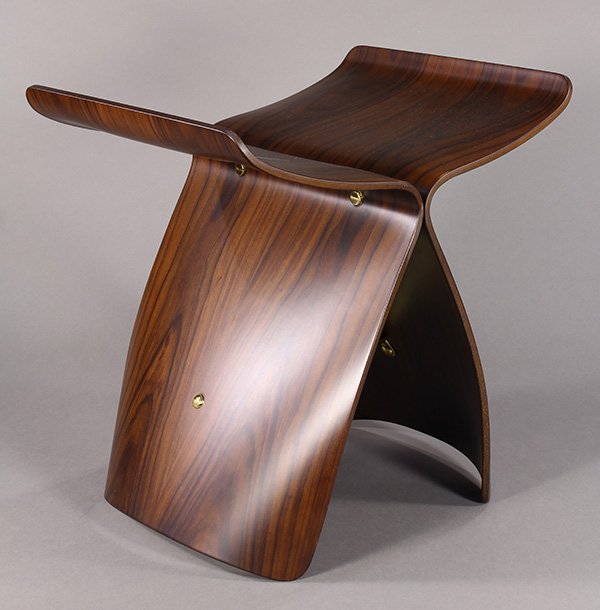 Vitra Design rosewood butterfly stool, after a Sori (1 of 3)