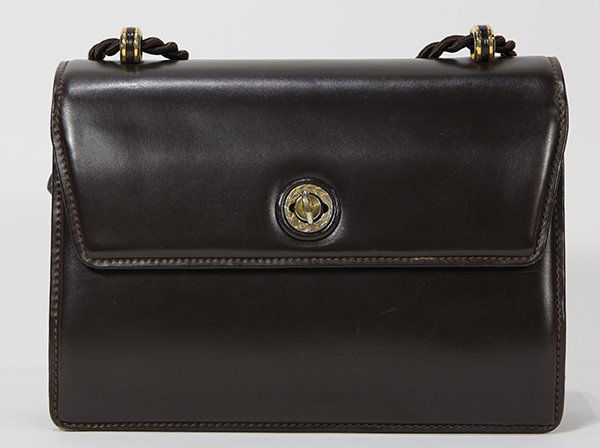 Gucci handbag, circa 1975, executed in brown leather (1 of 7)