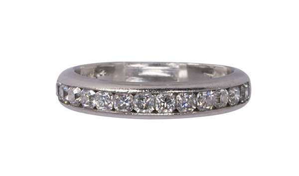 Tiffany & Co Lucida diamond and platinum band ring (1 of 3)