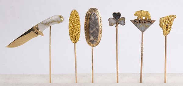 (Lot of 6) Gold in quartz, silver in quartz and nugget (1 of 2)