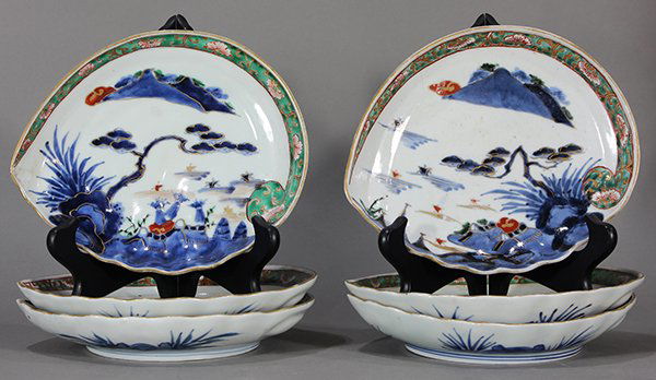 Japanese Imari Clam-shaped Dishes, meiji (1 of 4)