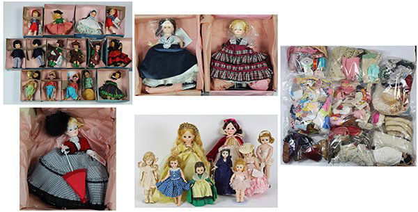 (lot of 35) Madame Alexander doll group consisting of (1 of 8)