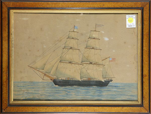 Watercolors, American Maritime School (19th century) (1 of 2)