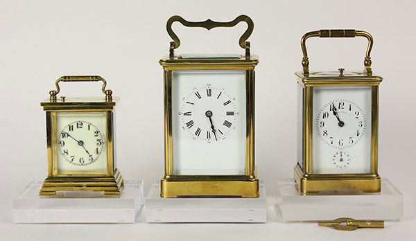 (lot of 3) Carriage clock group, including French (1 of 4)