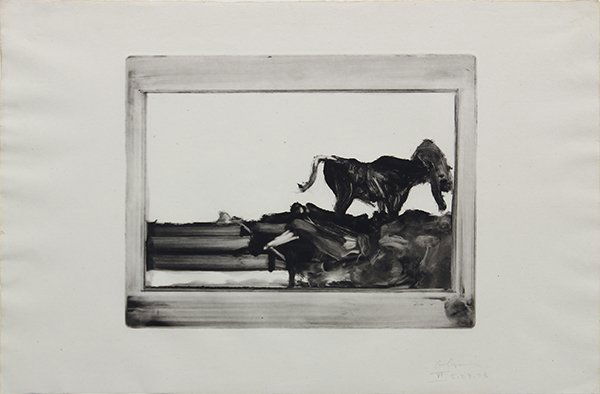 Monotype, Nathan Oliveira, Tauromaquia 21 VI (1 of 3)