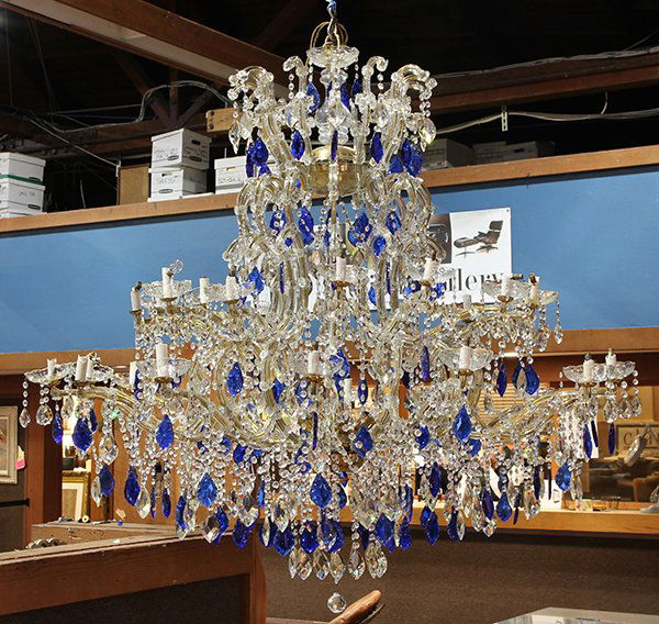 Monumental tiered crystal ballroom chandelier (1 of 3)