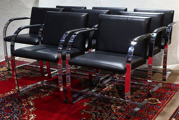 (lot of 8) Ludwig Mies van der Rohe style Brno chairs (1 of 5)