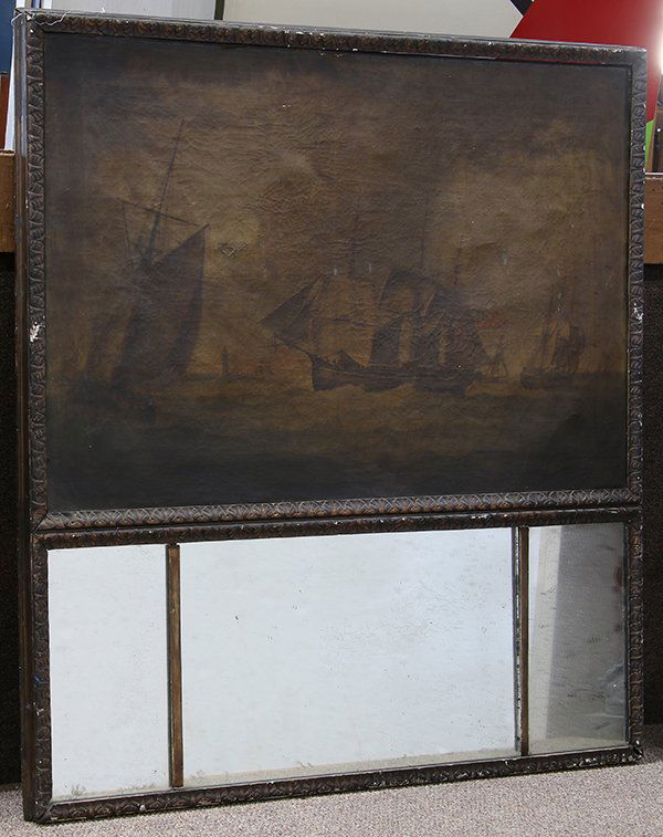 Continental style trumeau mirror (1 of 2)