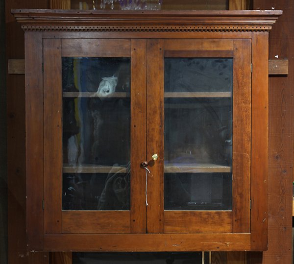 American Primitive hanging cabinet circa 1850 (1 of 2)
