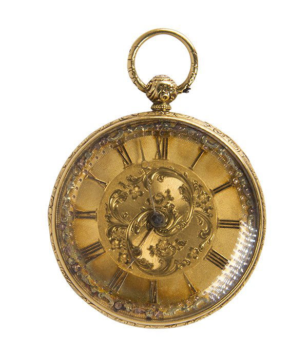 18k tri-color gold open face pocketwatch (1 of 5)