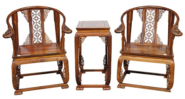 Chinese Huanghuali Chairs and Stand (1 of 6)