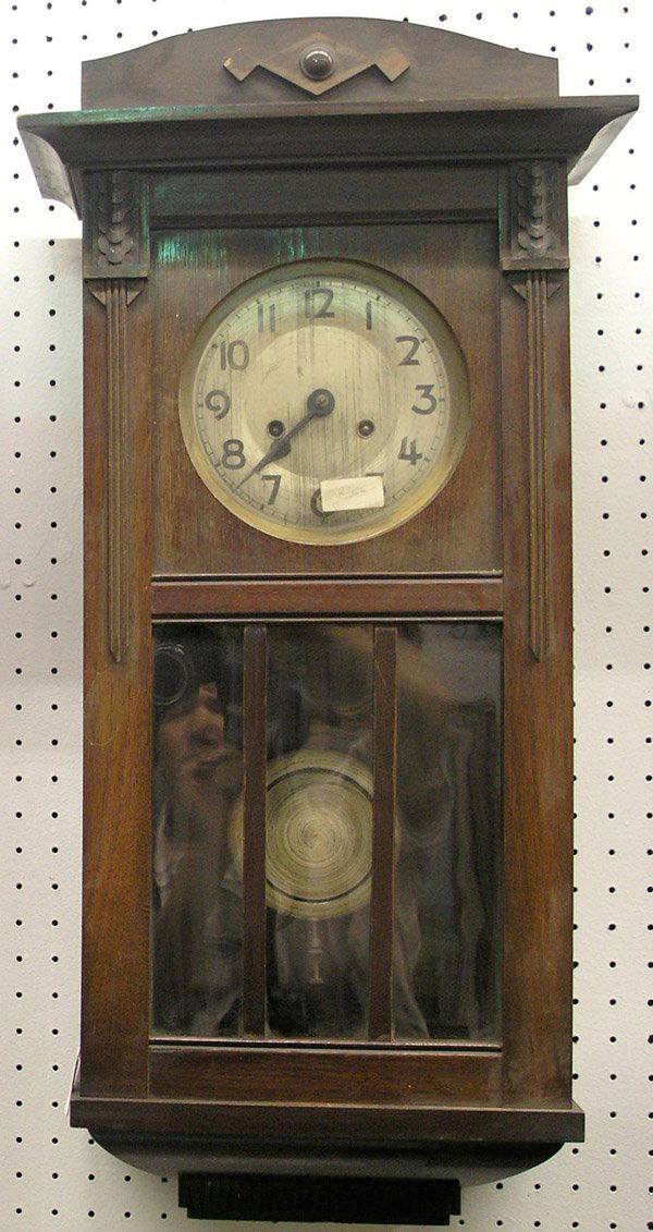 Regulator wall clock: Regulator wall clock, hour and half hour strike, 29.5''h