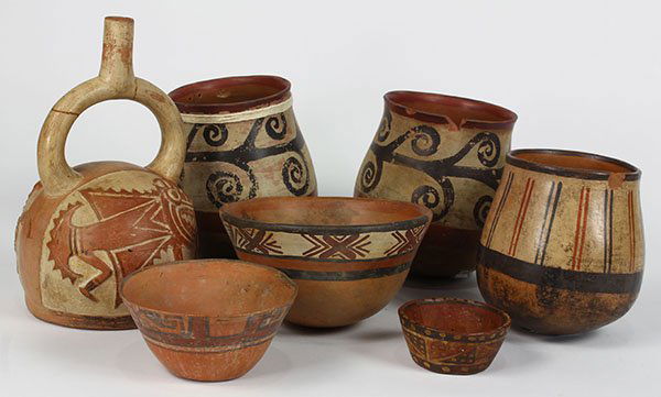 (lot of 7) Pre-Columbian vessel and bowl group, (1 of 1)