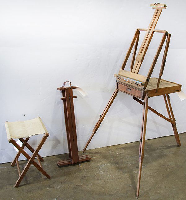 (lot of 3) French folding travel art easel (1 of 1)