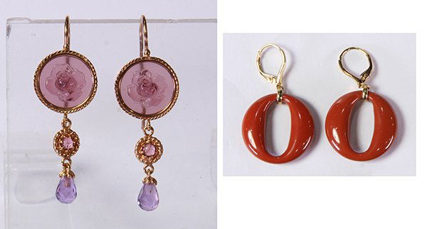 Collection of multi-stone and 14k yellow gold earrings (1 of 3)