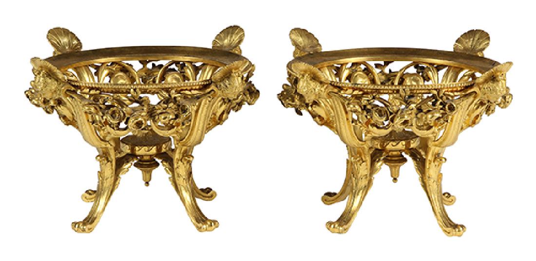 Pair of French Barbedienne gilt bronze center pieces, (1 of 9)