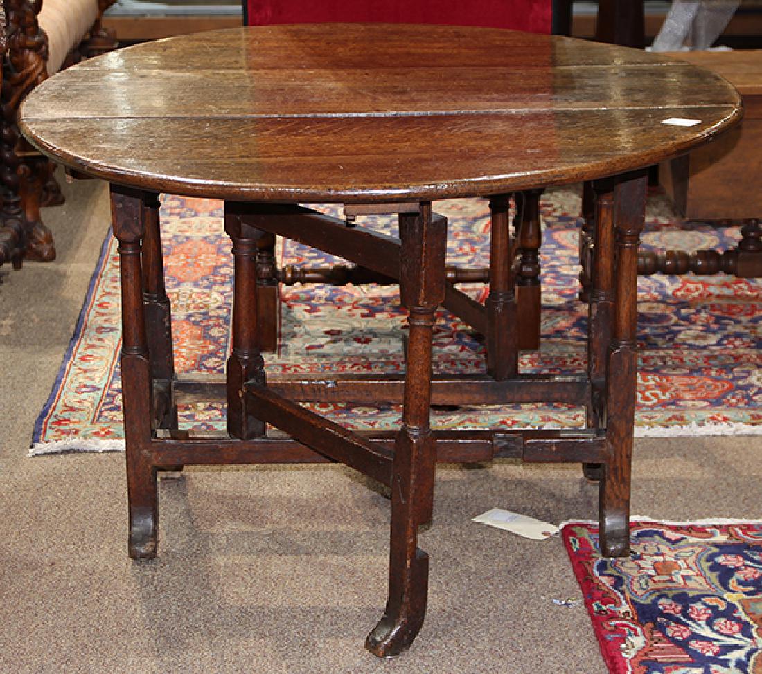 William and Mary oak drop leaf table (1 of 5)