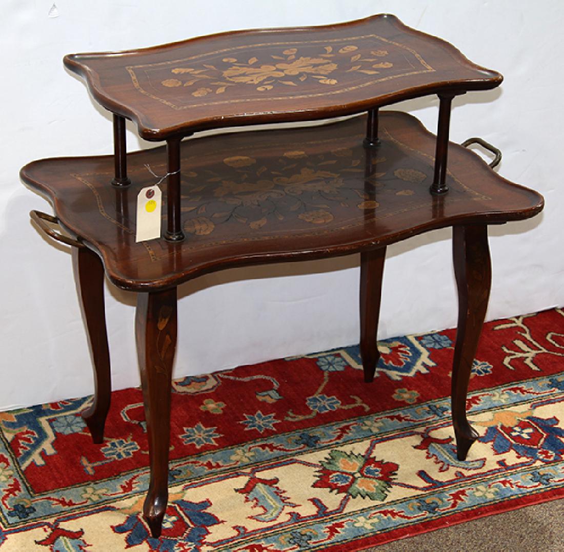 Dutch marquetry tiered table circa 1890 (1 of 2)