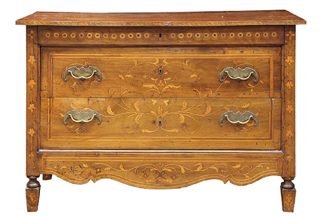 North Italian Neoclassical marquetry commode, late 18th (1 of 6)