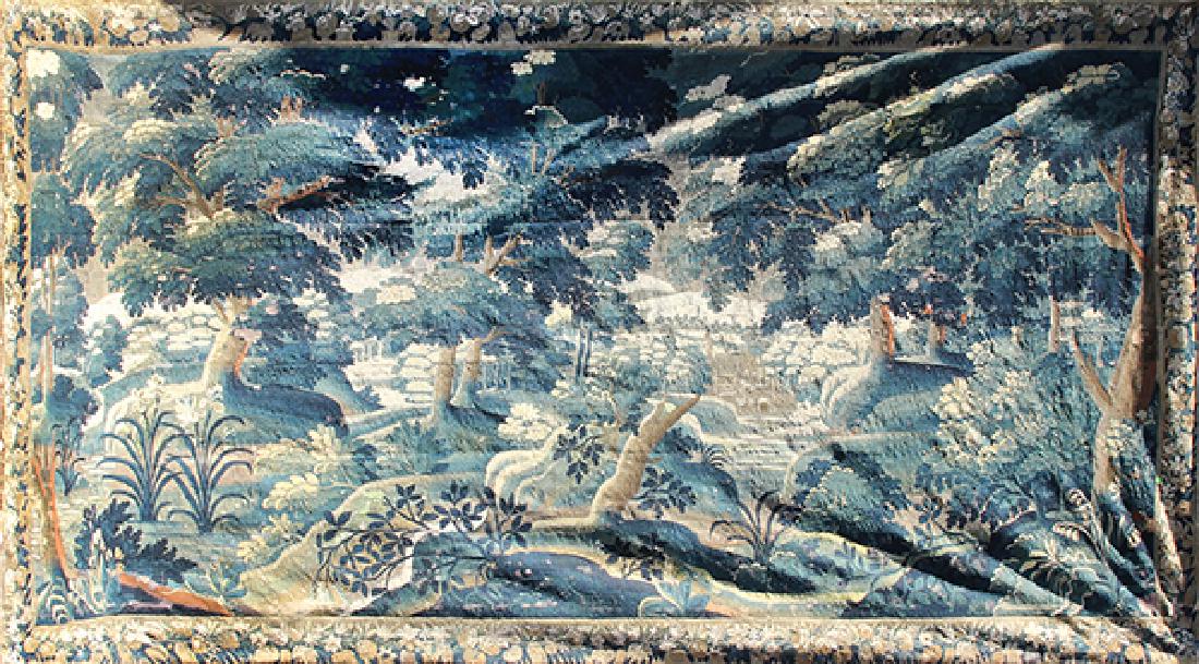 Flemish verdue tapestry 17th century (1 of 4)