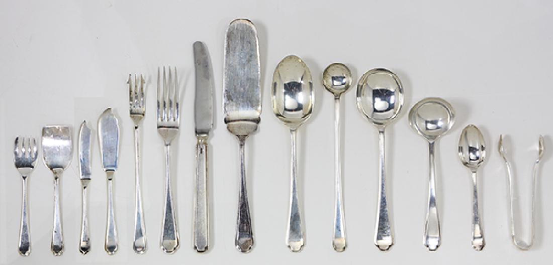 (lot of 123) English sterling silver flatware service (1 of 5)