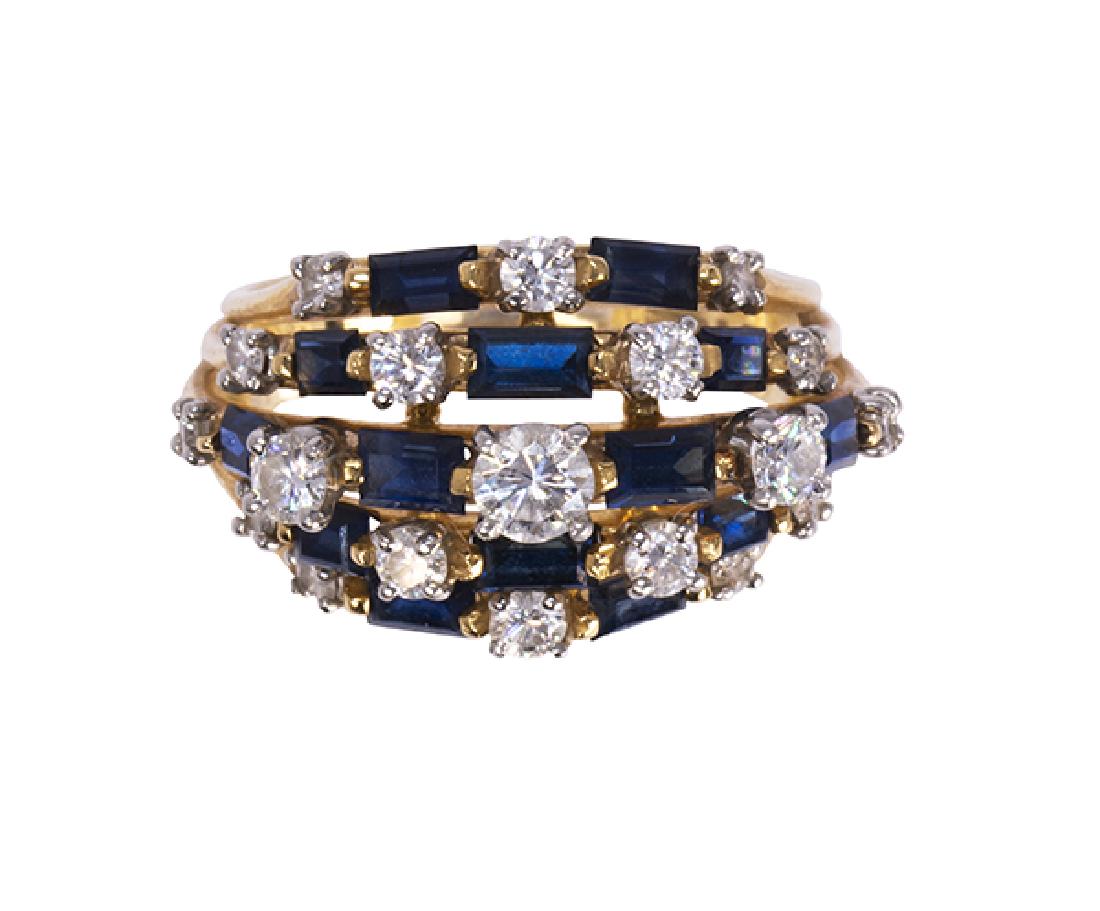 Oscar Heyman Sapphire, diamond, platinum and 18k yellow (1 of 3)