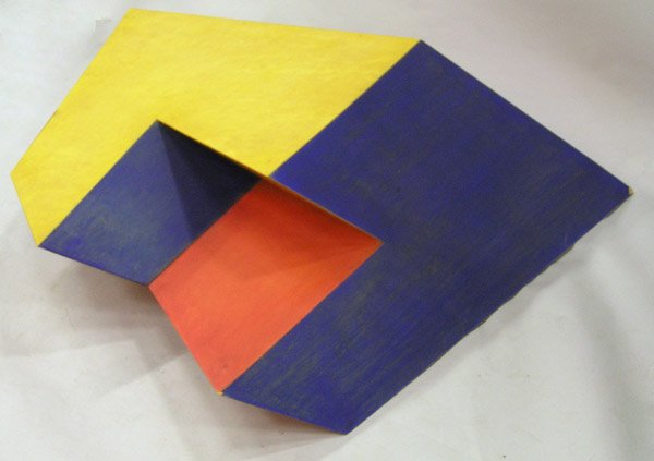 Wood Sculpture John Okulick Californian: Wood sculpture, Palenque (1981), by John Okulick (Californian 1947-), signed on base, approx. 57''W x 54''L x 22''H. Information: Museum deaccession