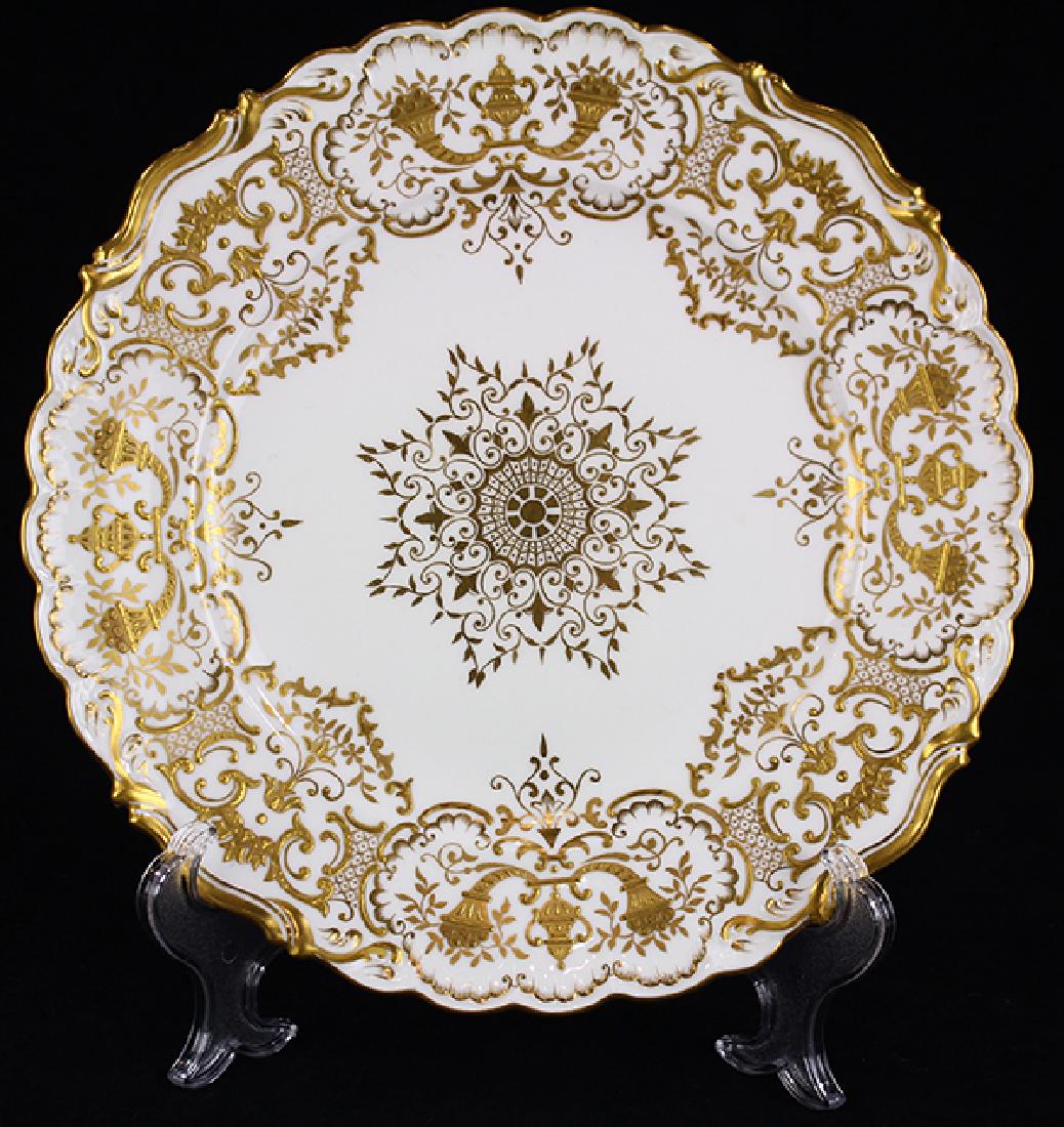 (lot of 10) Coalport gilt decorated cabinet plates (1 of 5)