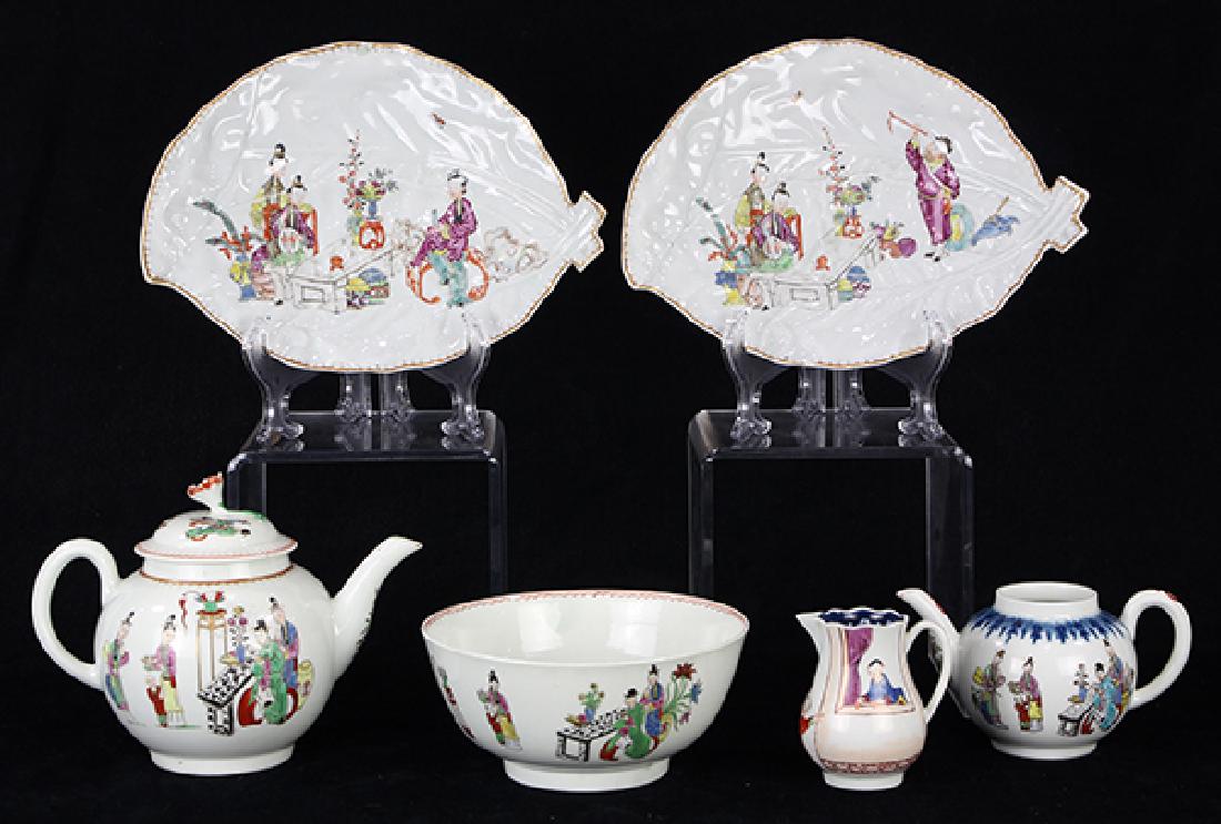 (lot of 6) Worcester porcelain chinoiserie teawares, (1 of 12)