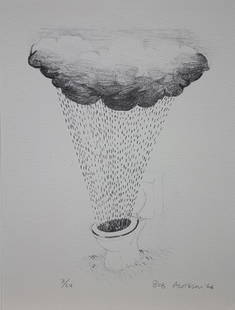 Print, Robert Arneson: Robert Arneson (American, 1930 - 1992) , Untitled (Exploding Toilet), 1966, lithograph, edition 3/24, signed and dated lower right, sheet (overall/unframed): 12"h x 9"w