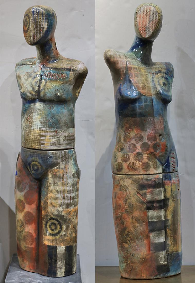 (lot of 2) Julie Burt Hawthorne, 20th century, pair of (1 of 8)