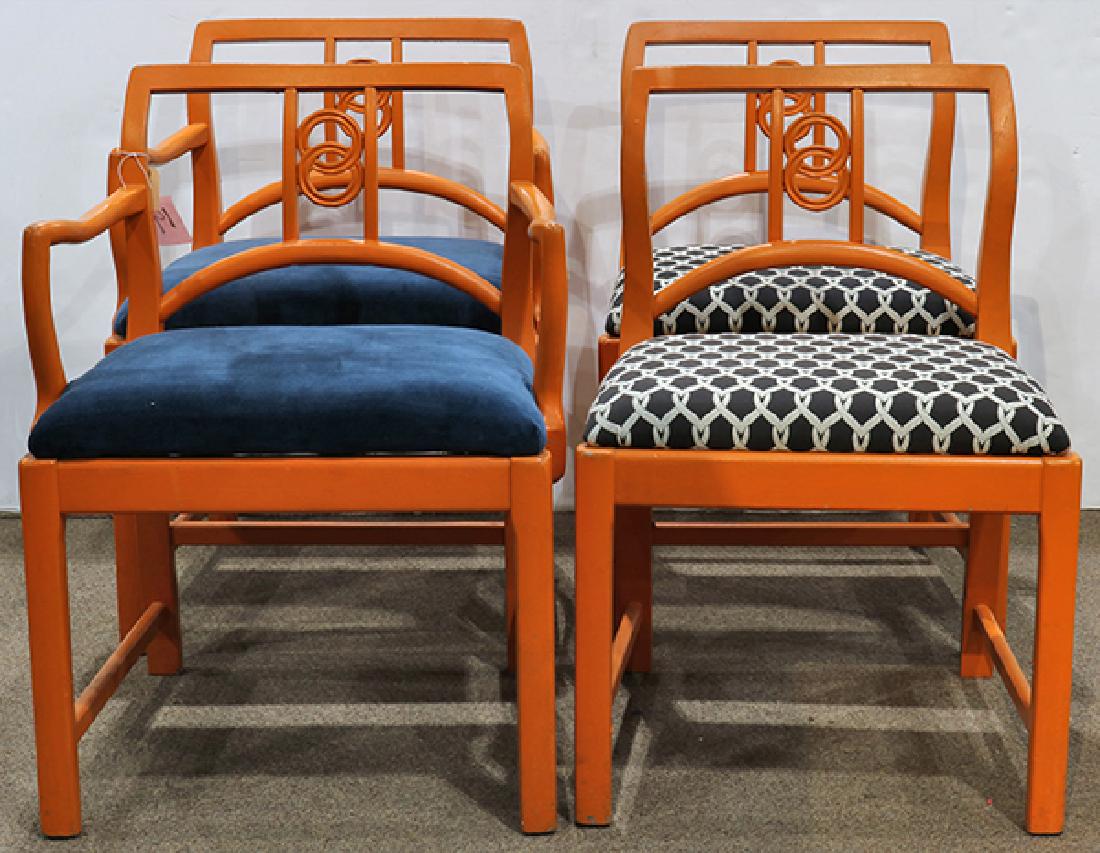 (Lot of 4) Modern dining chairs, consisting of (2) (1 of 7)