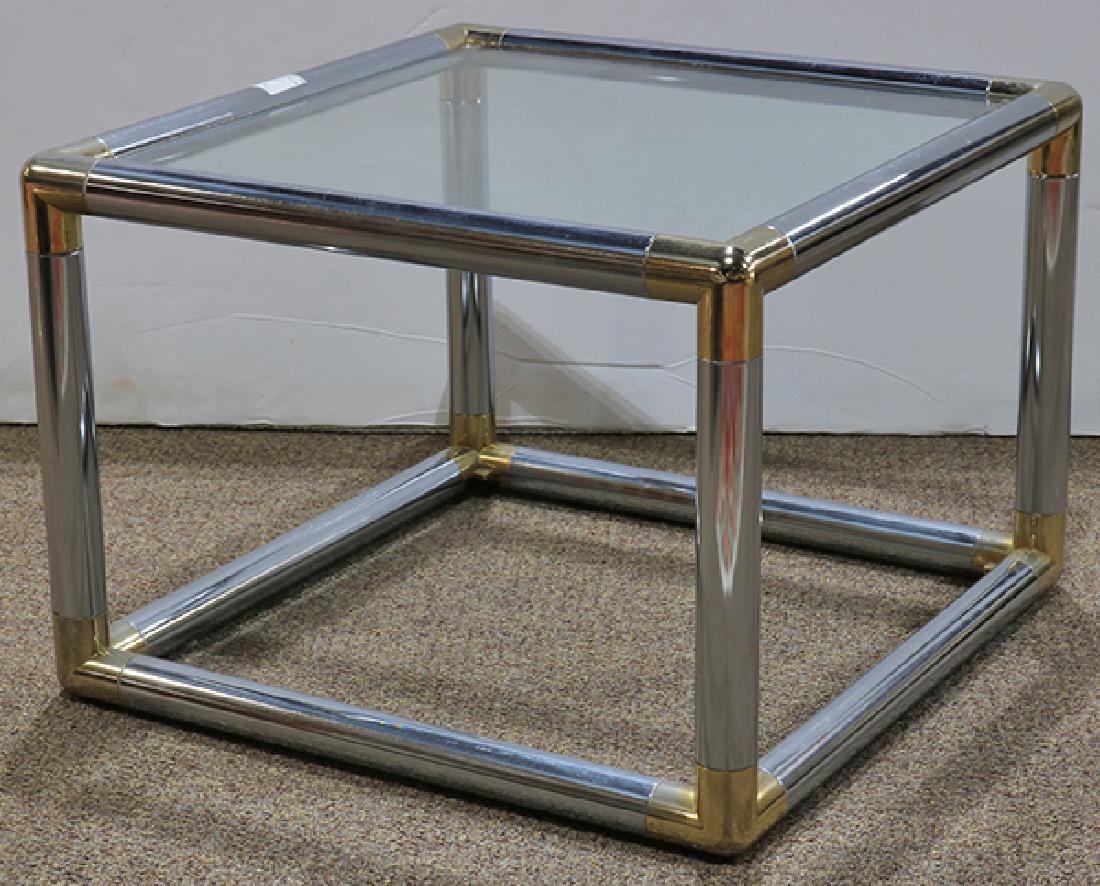 Moderne tubular chrome occasional table (1 of 2)