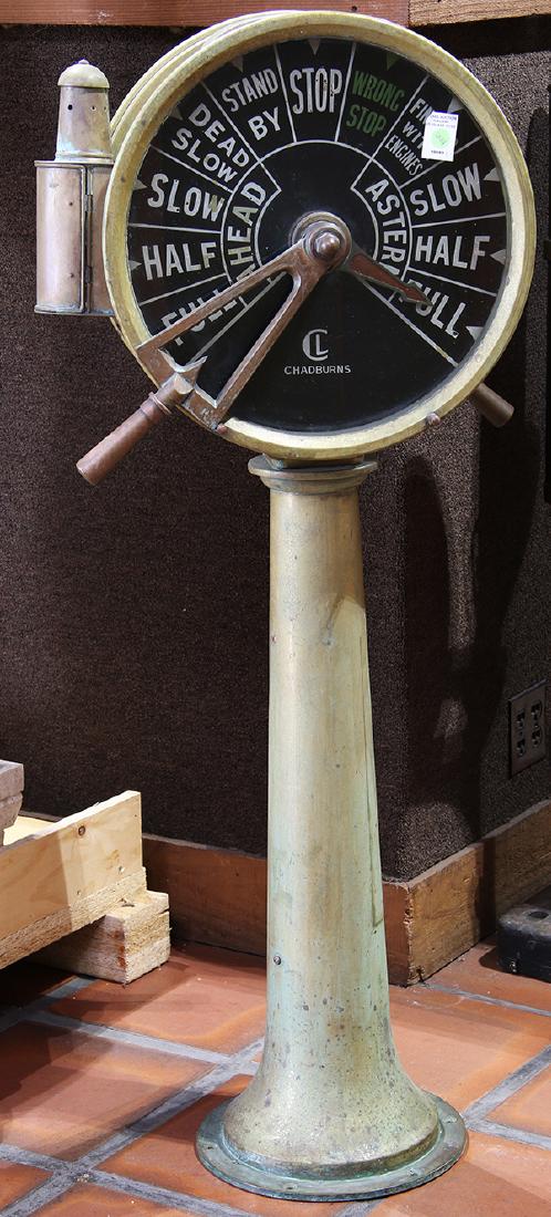 Large Chadburns Liverpool brass ship's telegraph (1 of 1)