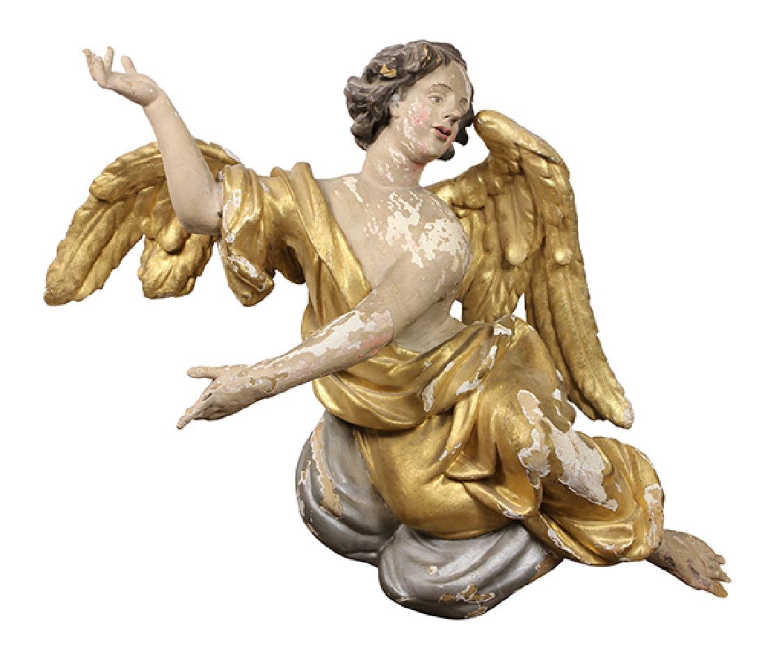 (lot of 4) Italian polychrome painted and giltwood (1 of 6)