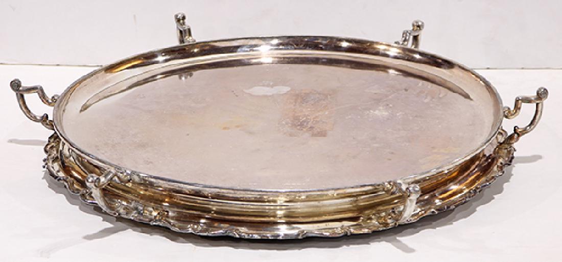 Impressive Georgian style silver-plate lazy susan (1 of 2)