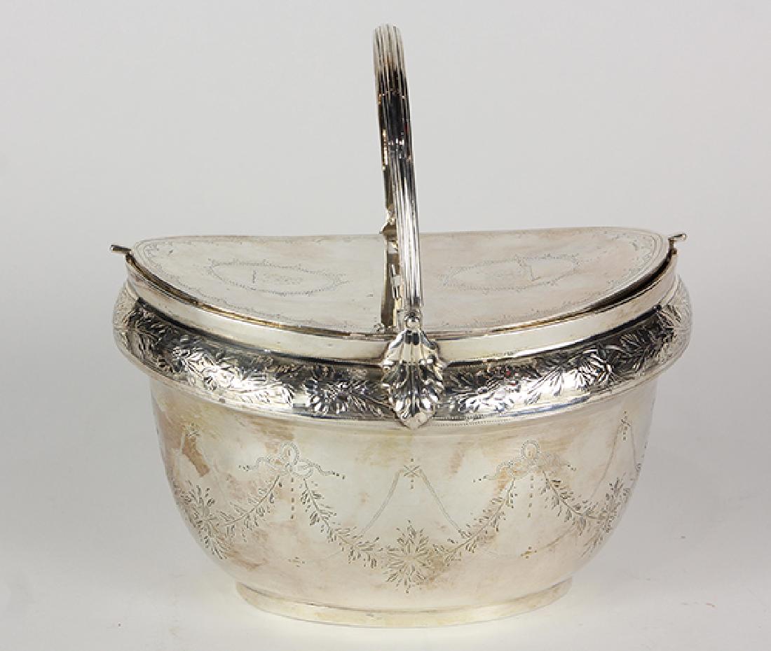 English George III sterling silver tea caddy, by John (1 of 3)