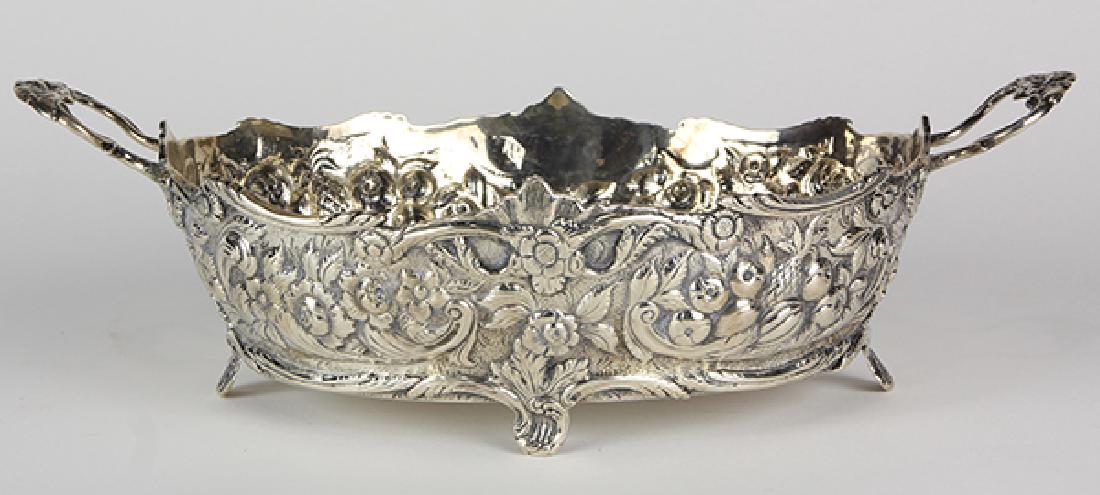 American coin silver repousse bowl, by Andrew Ellicot (1 of 3)