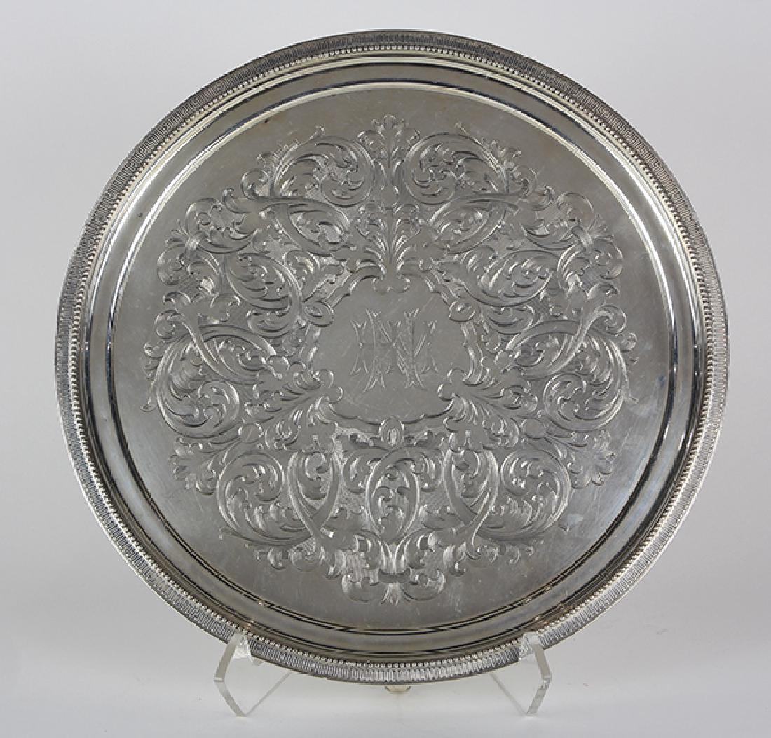 Tiffany & Company English sterling salver, 1854-1870, (1 of 3)