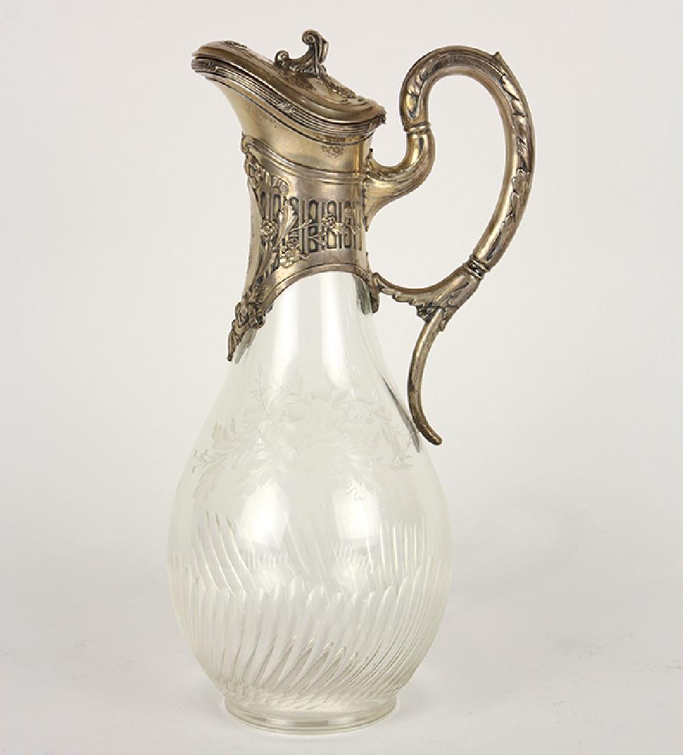 Continental fluted and etched crystal claret jug (1 of 3)