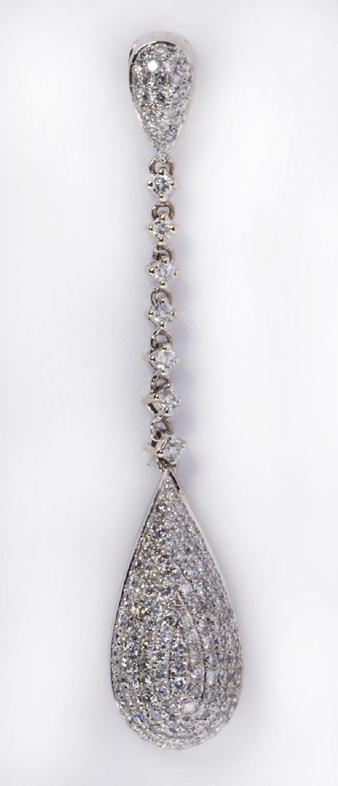 Diamond and 14k white gold drop pendant (1 of 2)
